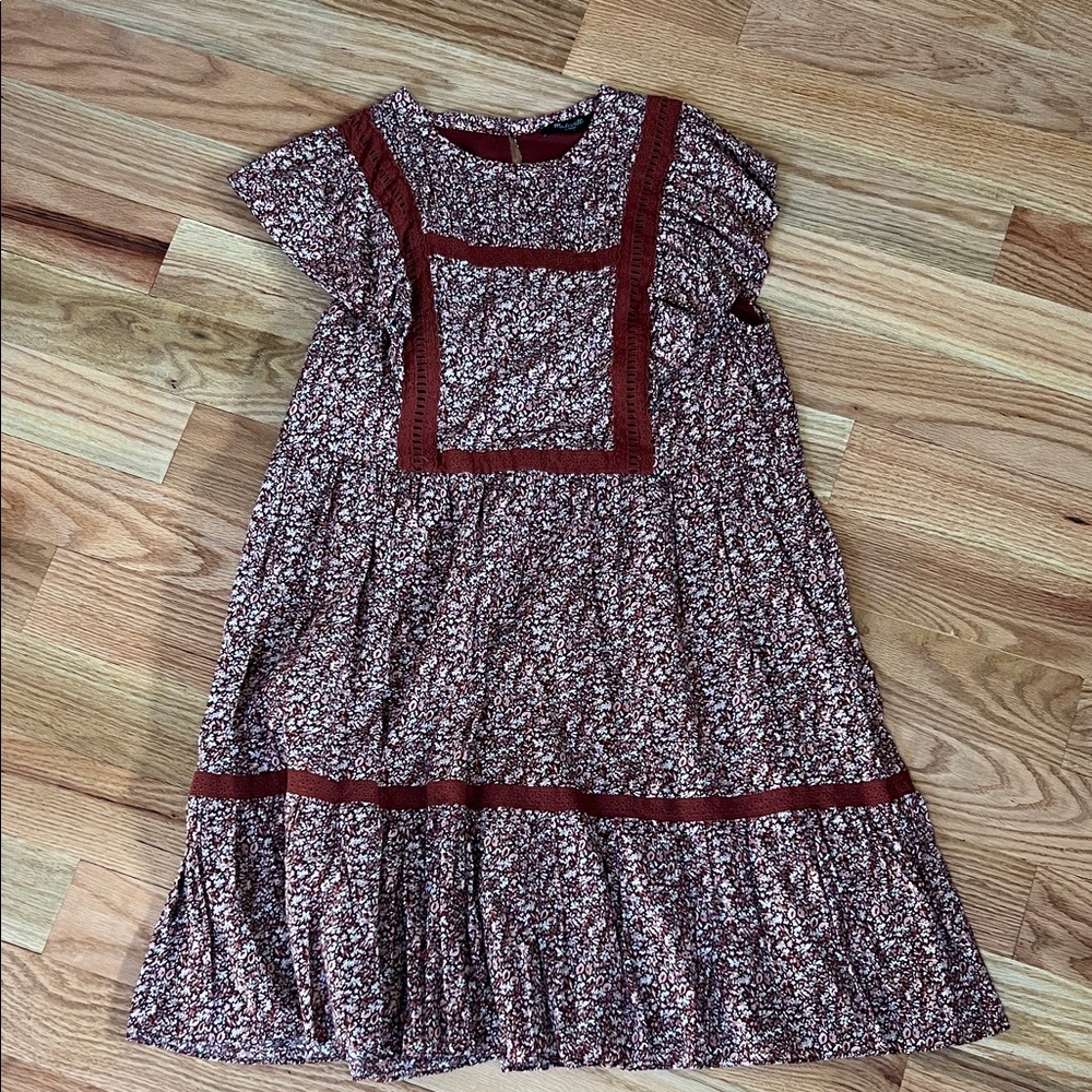 Floral Madewell Dress with Lace Detailing